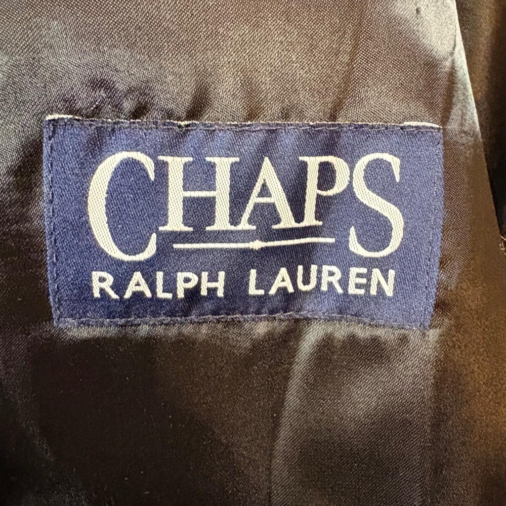 Vintage Ralph Lauren Chaps Mens Black 100% Italian Cashmere Overcoat Size 46R - Picture 7 of 12